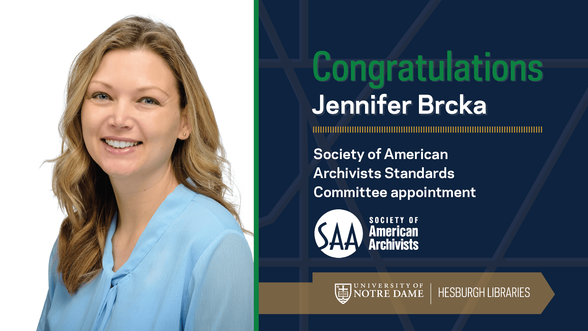 Jennifer Brcka appointed to Society of American Archivists Standards Committee